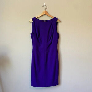 Lauren Ralph Lauren Women's Size 10 Bodycon Formal Sleeveless Purple Midi Dress